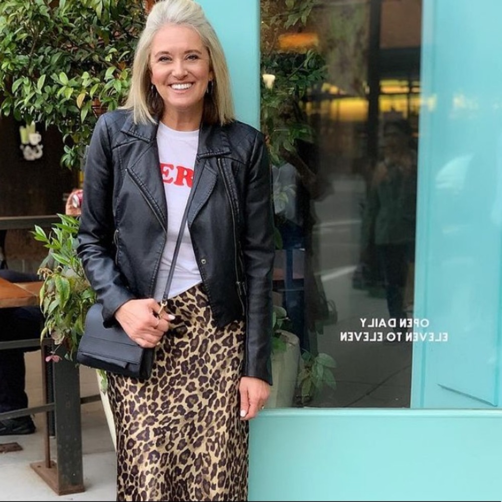 Blanc Noir Faux Leather Jacket